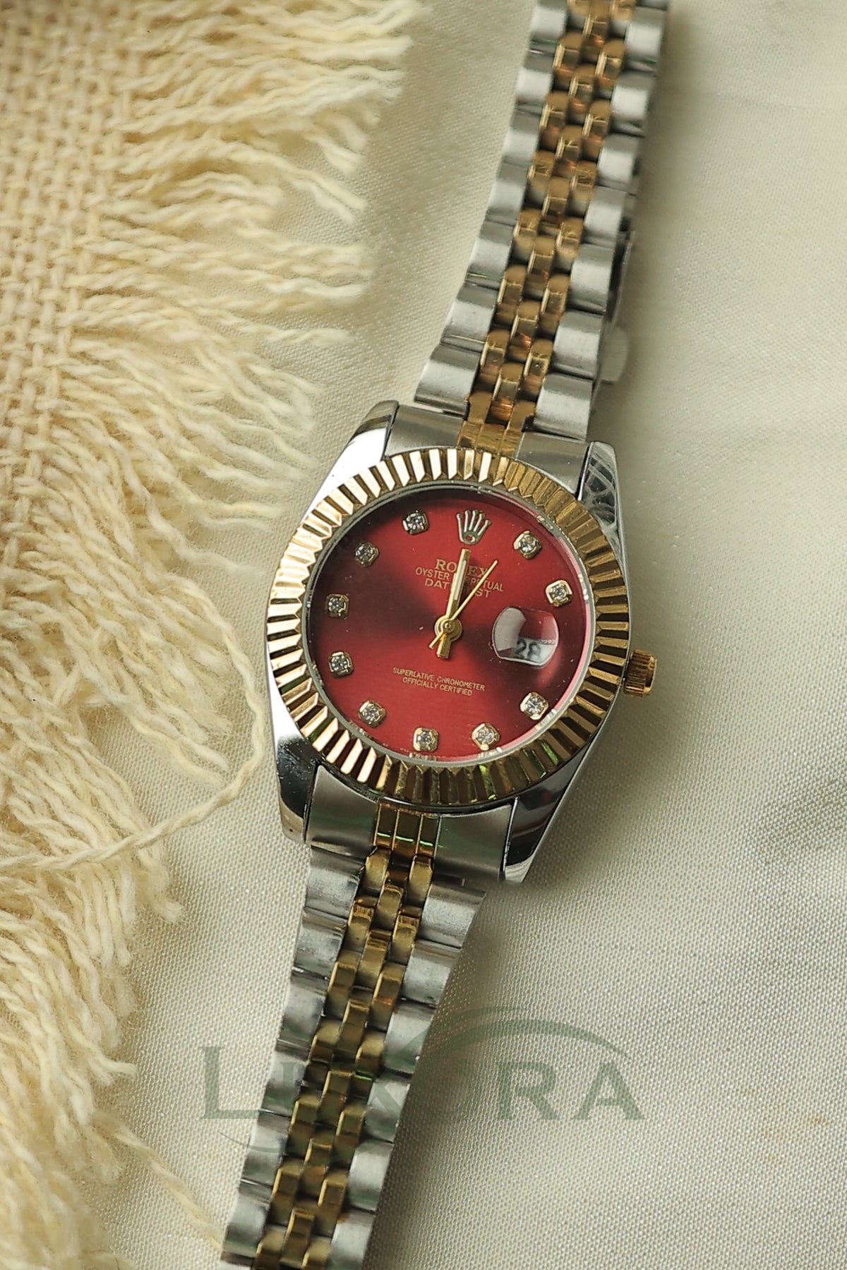 Rol-ex Sunburst Fluted bezel