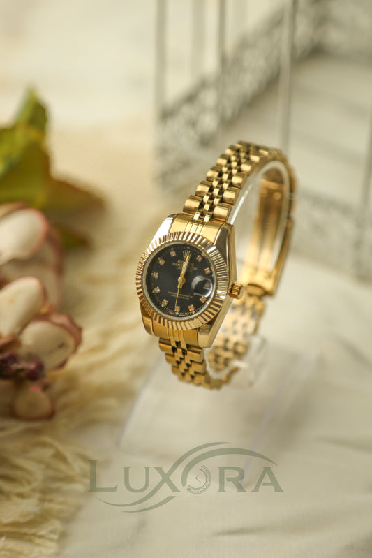 Rol-ex mini Gold black