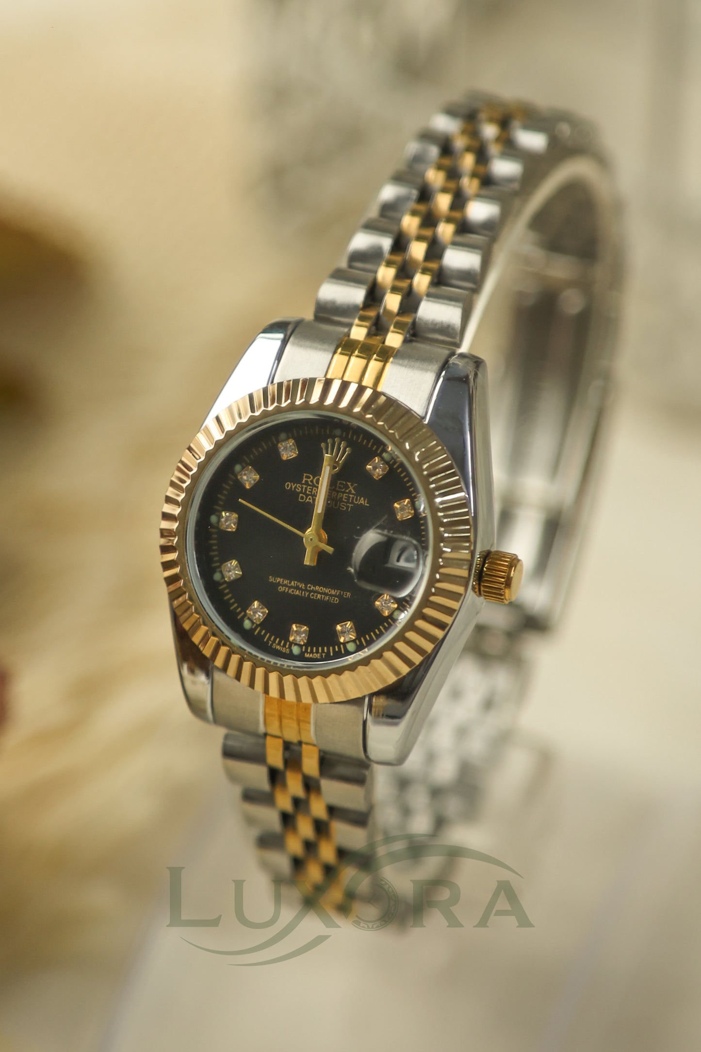 Rol-ex mini twotone ( black ed)