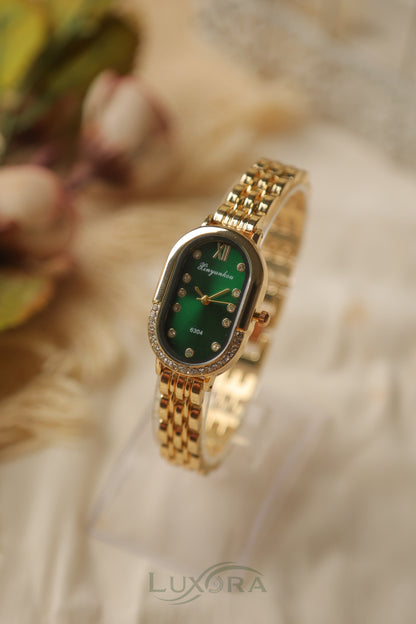 Xiny Oval Gold Green