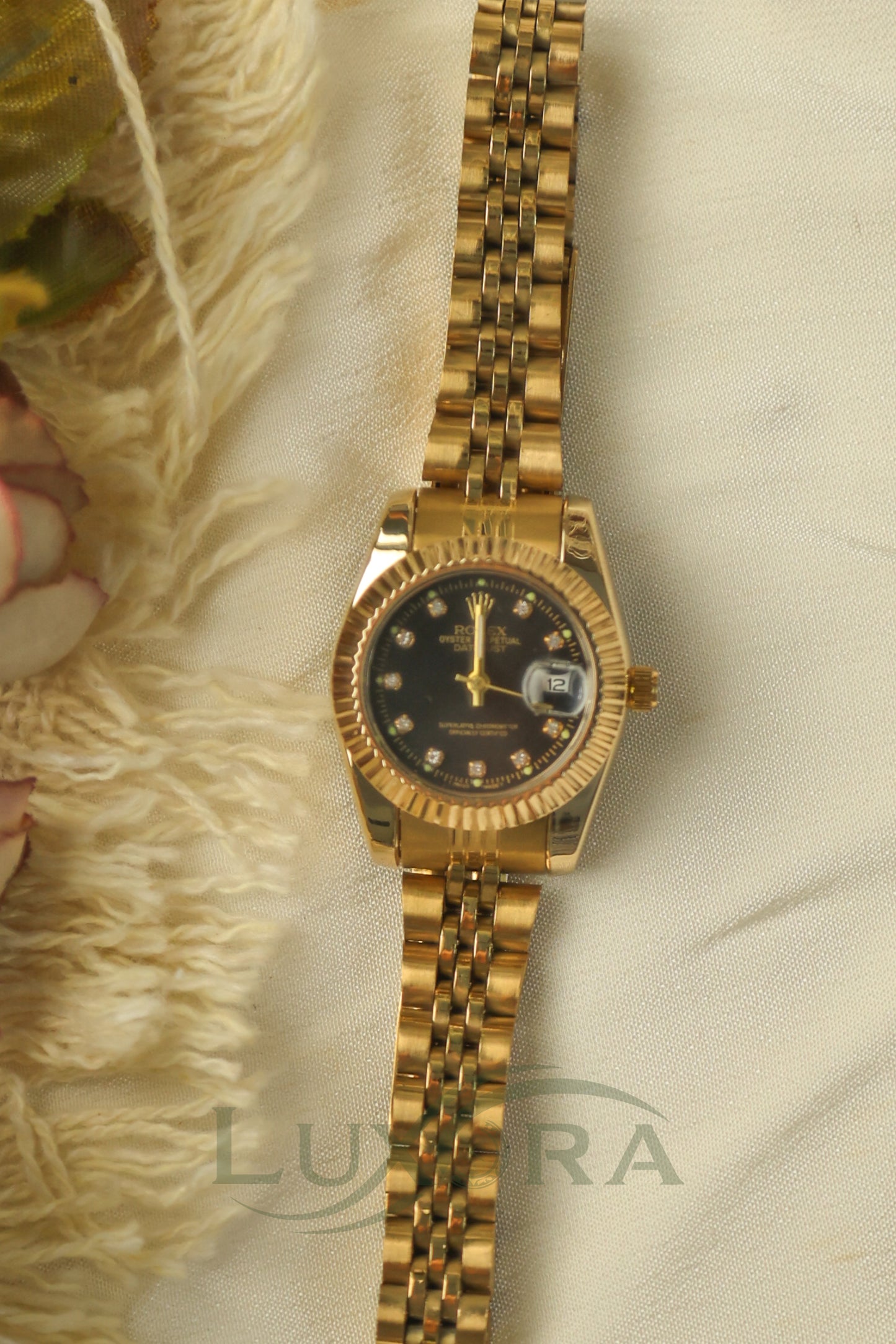 Rol-ex mini Gold black