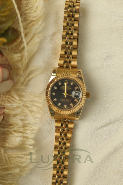 Rol-ex mini Gold black