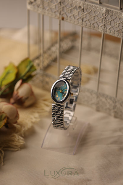 Carter Oval Silver Green