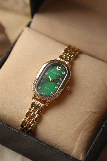 Xiny Oval Gold Green