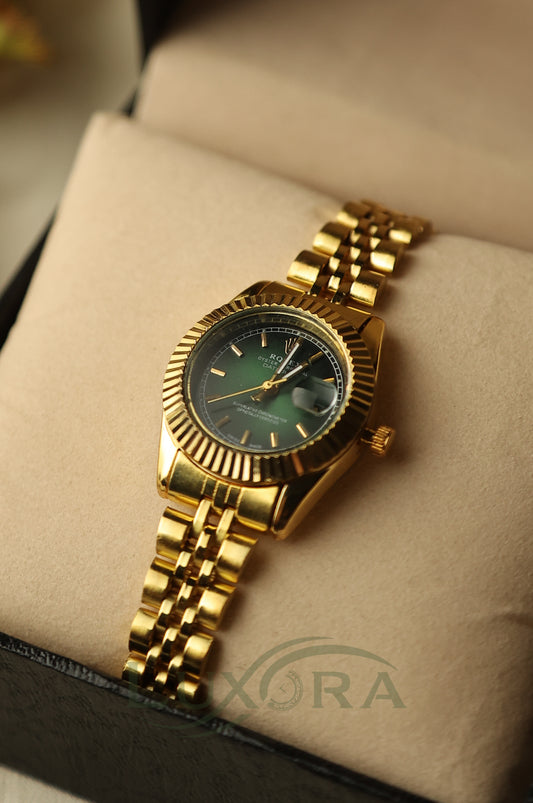 Rol-ex Gold Green Mini