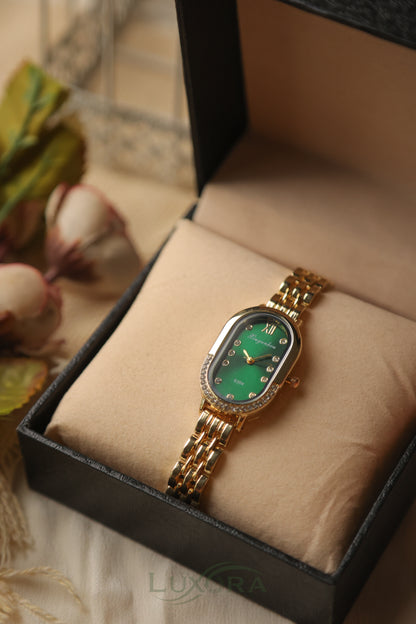 Xiny Oval Gold Green