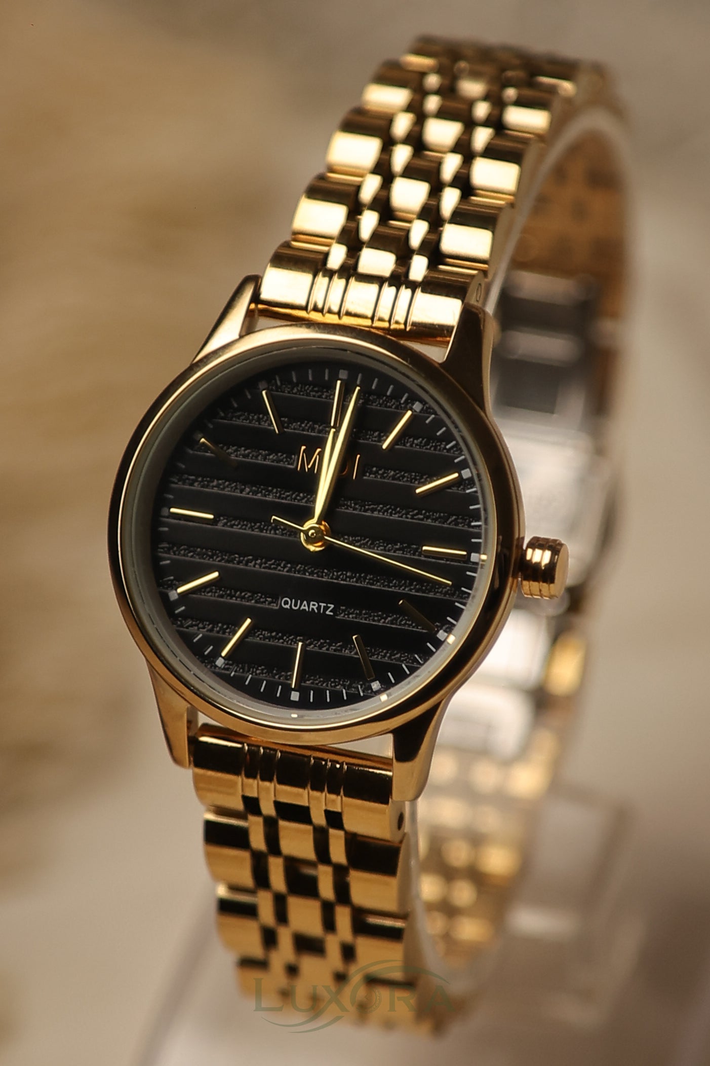 MiDi Gold Round ( Black dial )