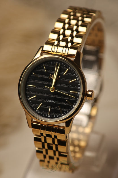 MiDi Gold Round ( Black dial )