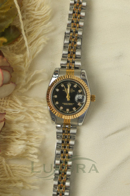 Rol-ex mini twotone ( black ed)