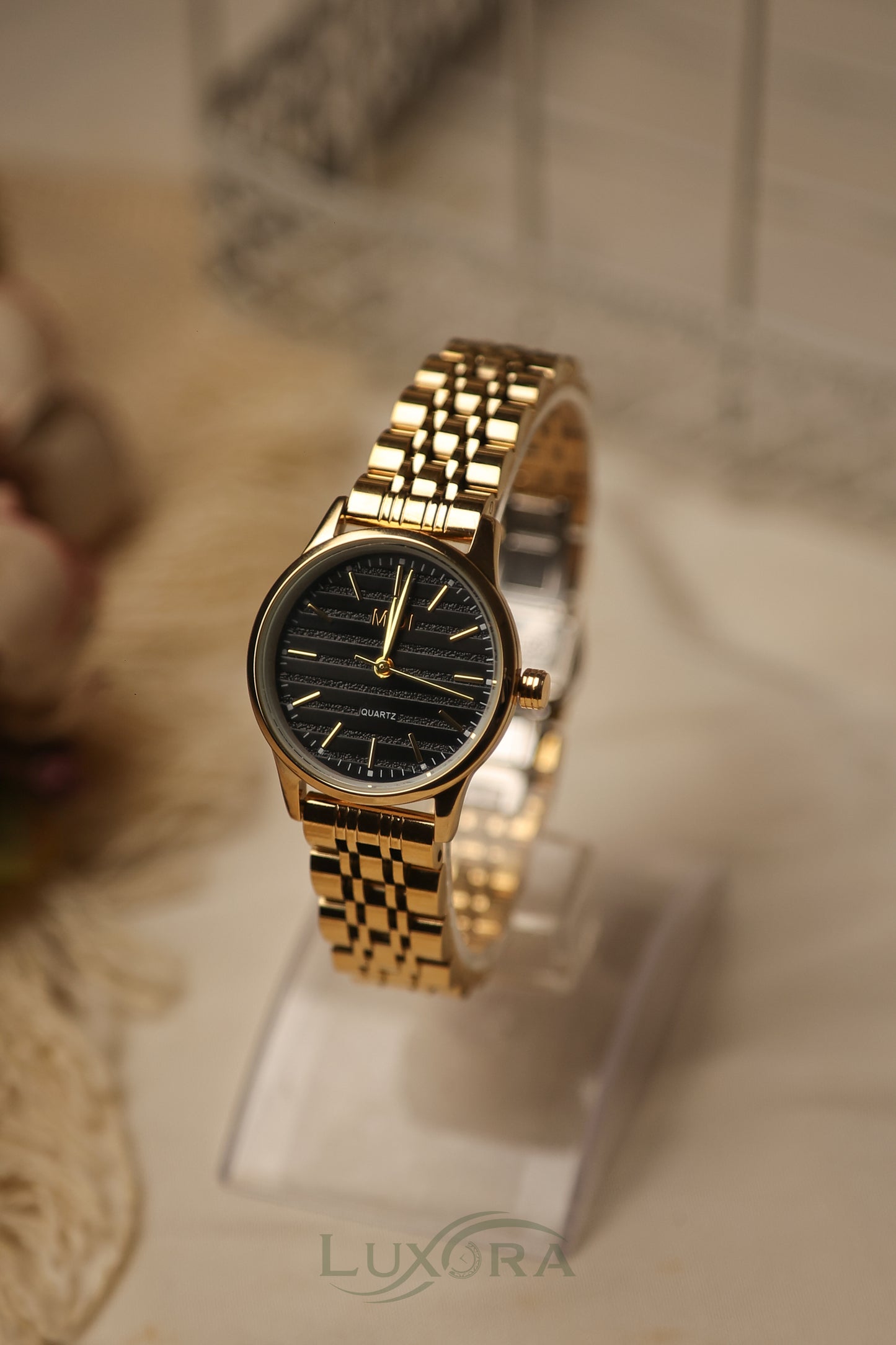 MiDi Gold Round ( Black dial )