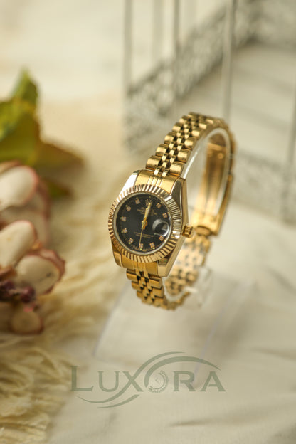 Rol-ex mini Gold black