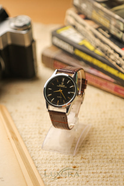 Rol-ex Brown Leather