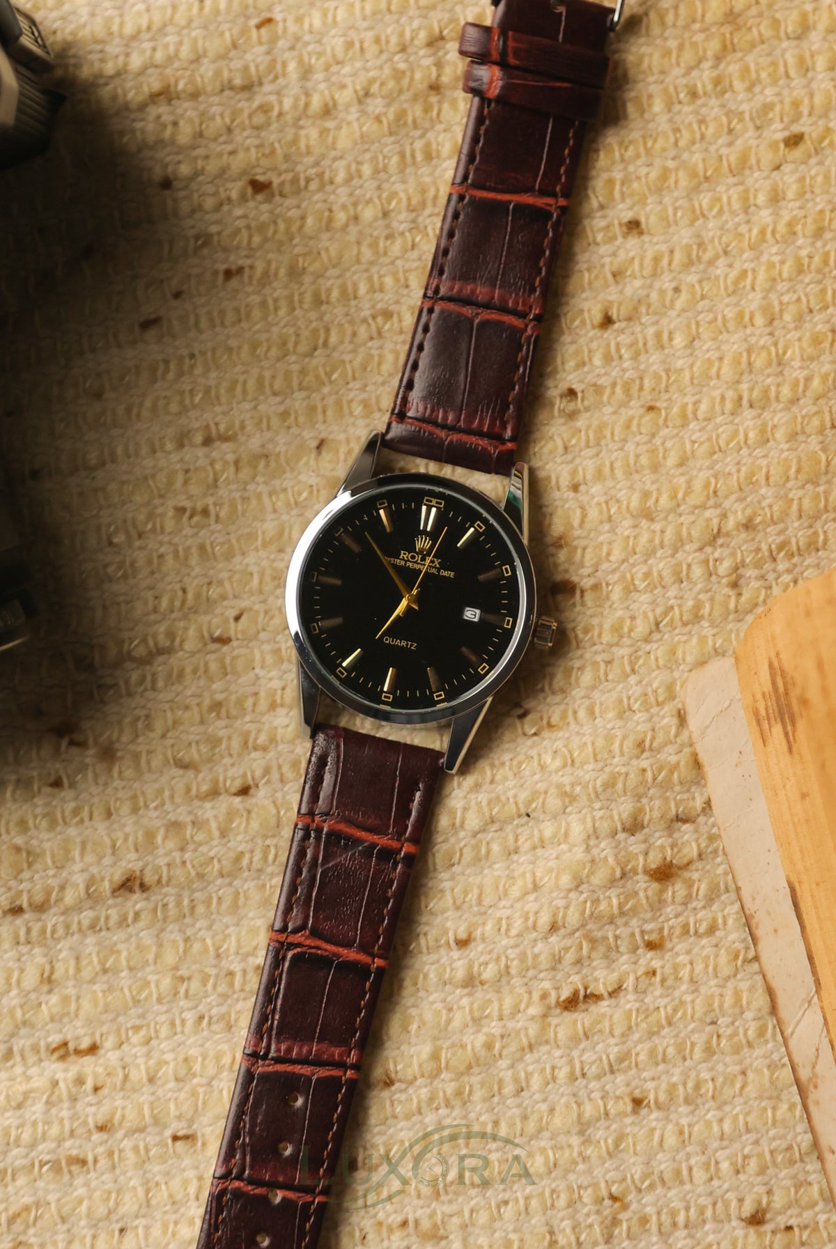 Rol-ex Brown Leather