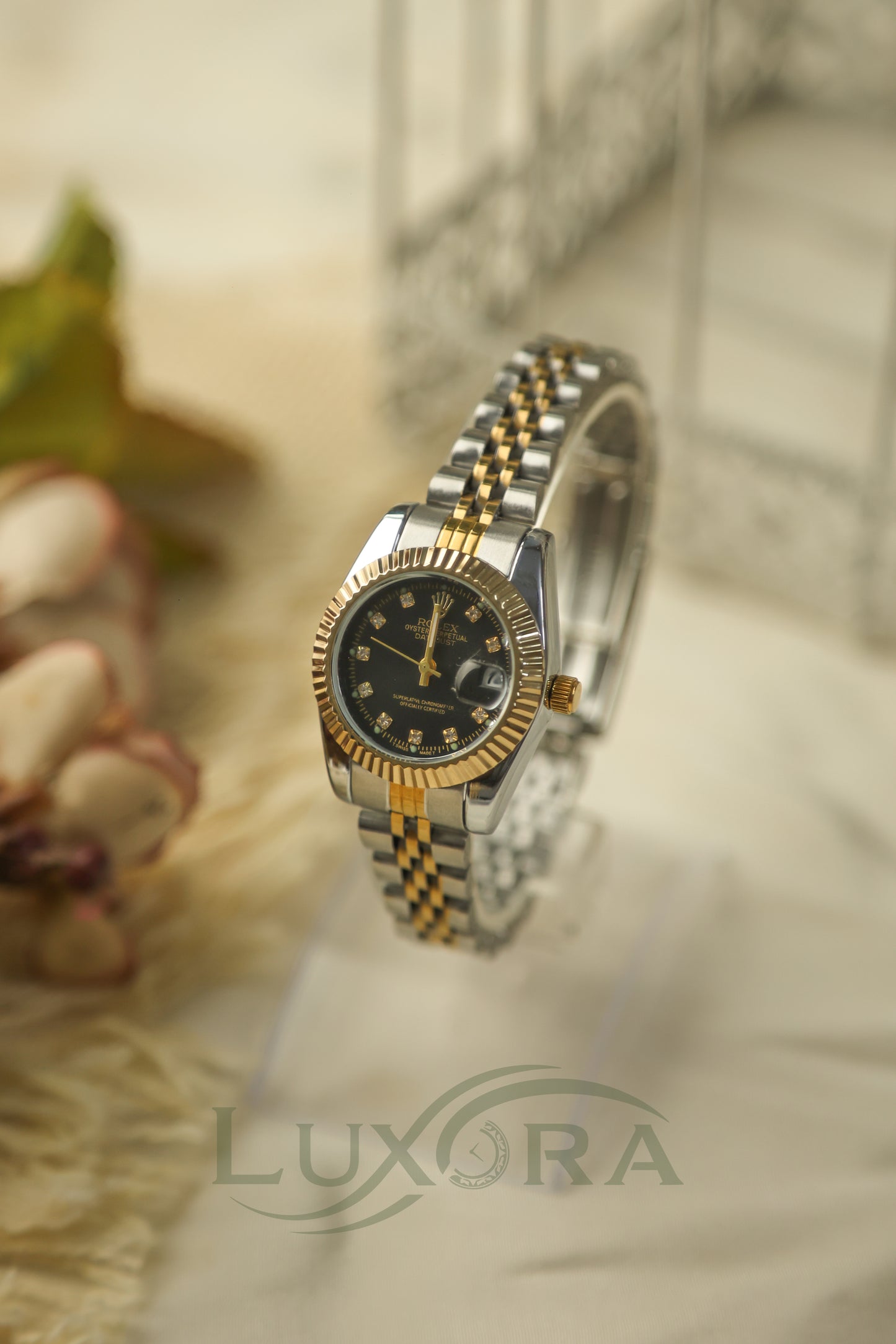 Rol-ex mini twotone ( black ed)