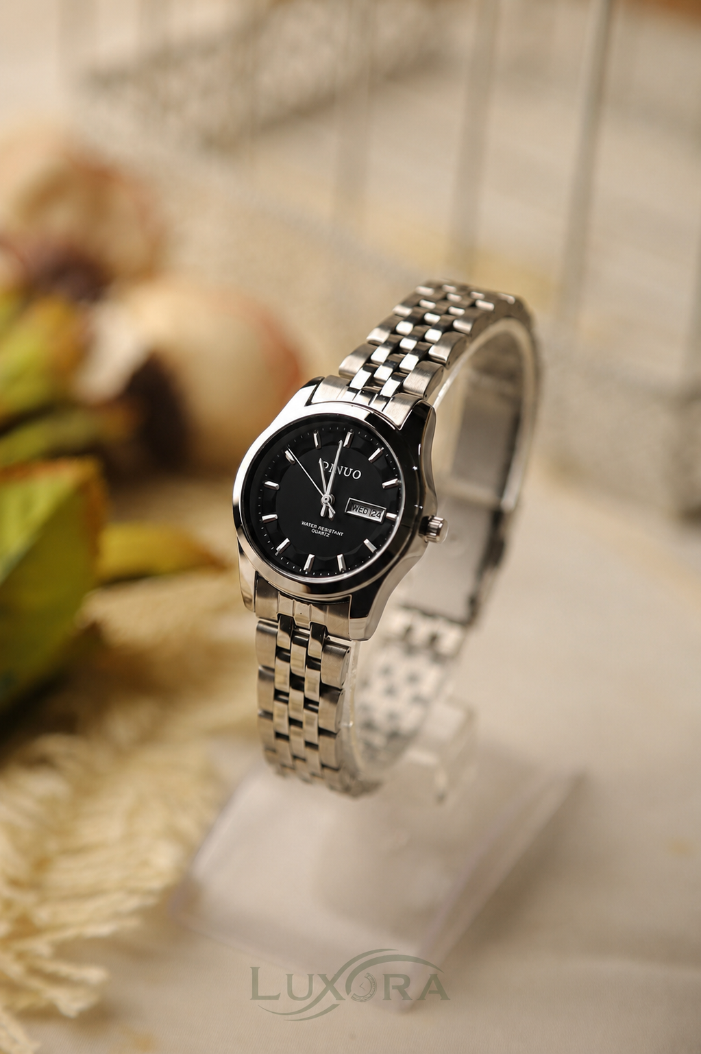 Dinuo Round Silver Black