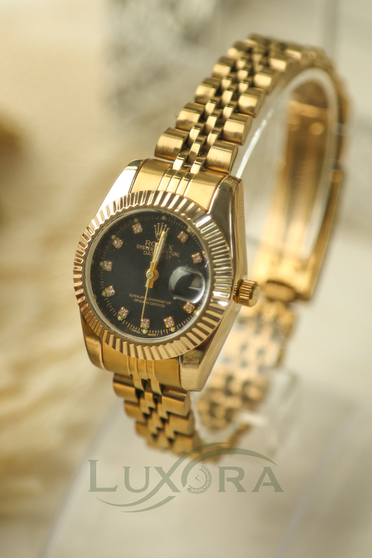 Rol-ex mini Gold black