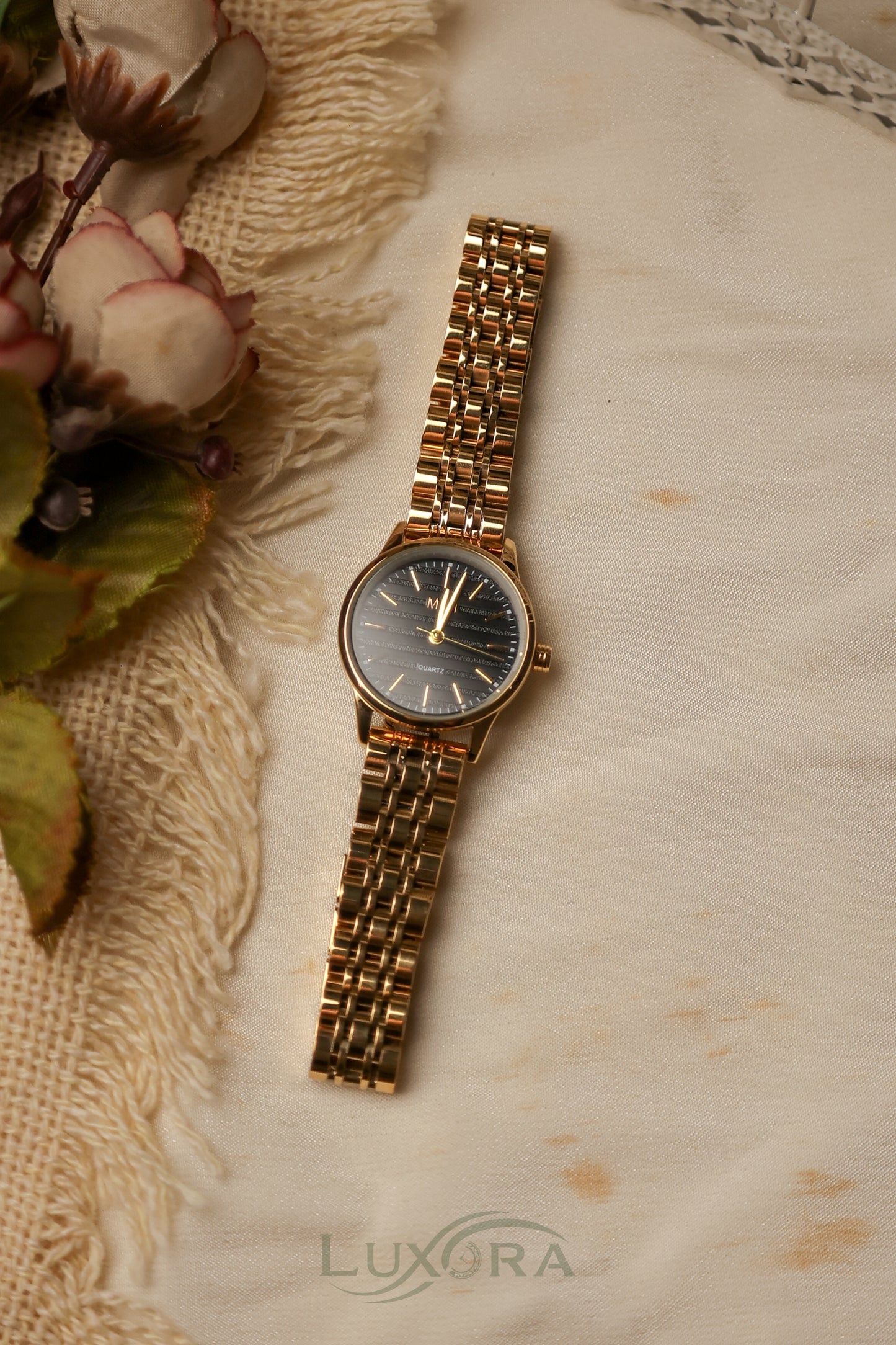 MiDi Gold Round ( Black dial )