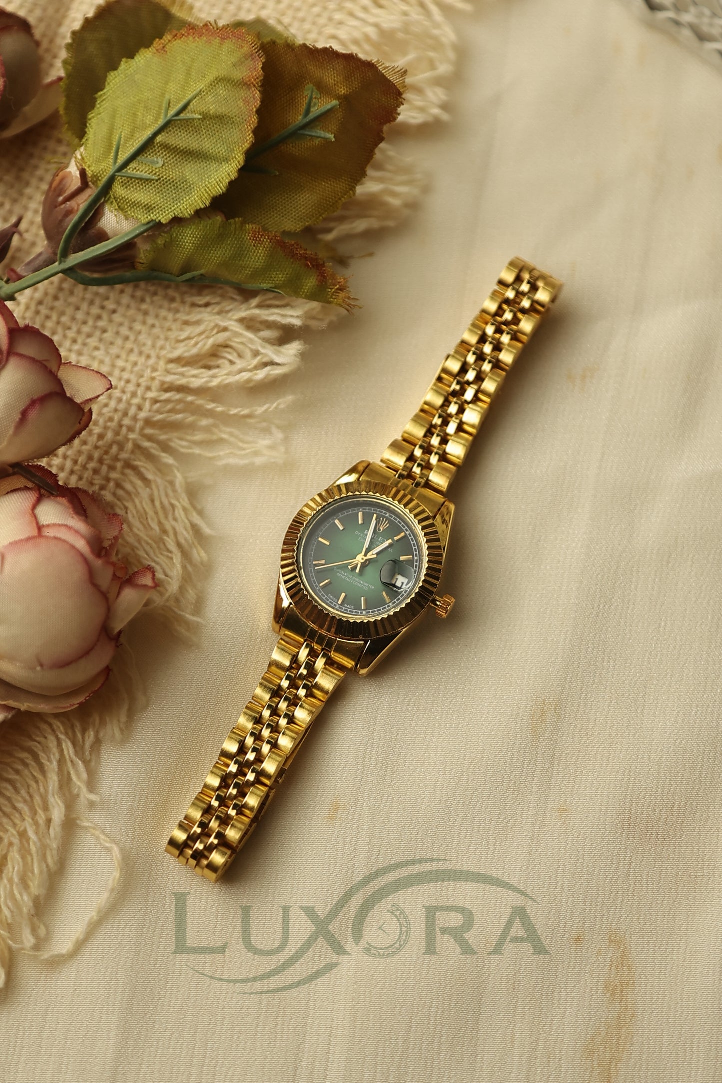 Rol-ex Gold Green Mini