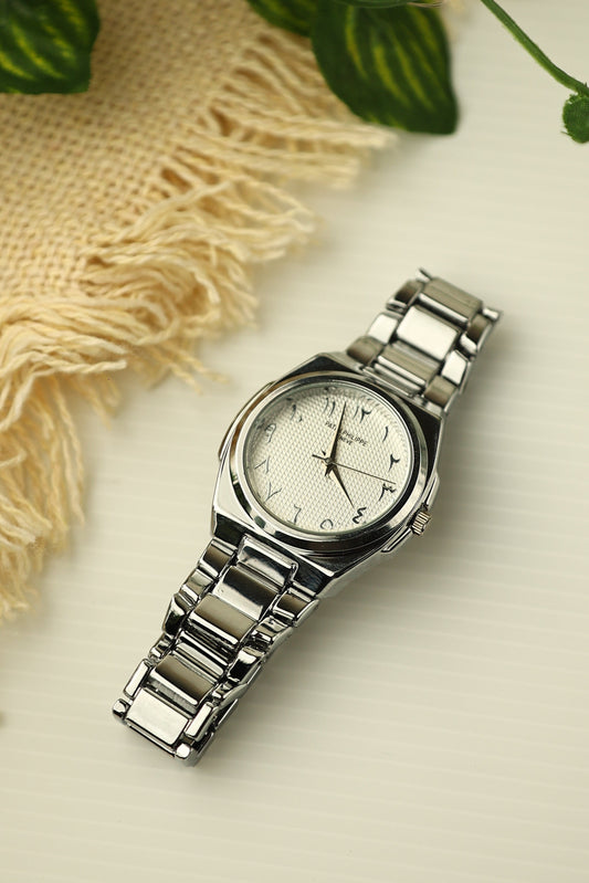 Patek P Arabic Silver