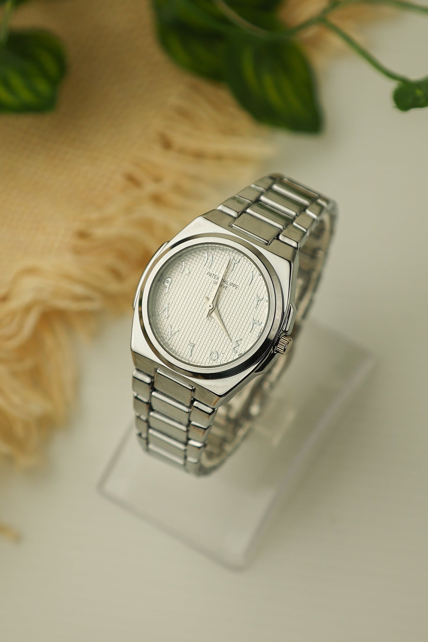Patek P Arabic Silver