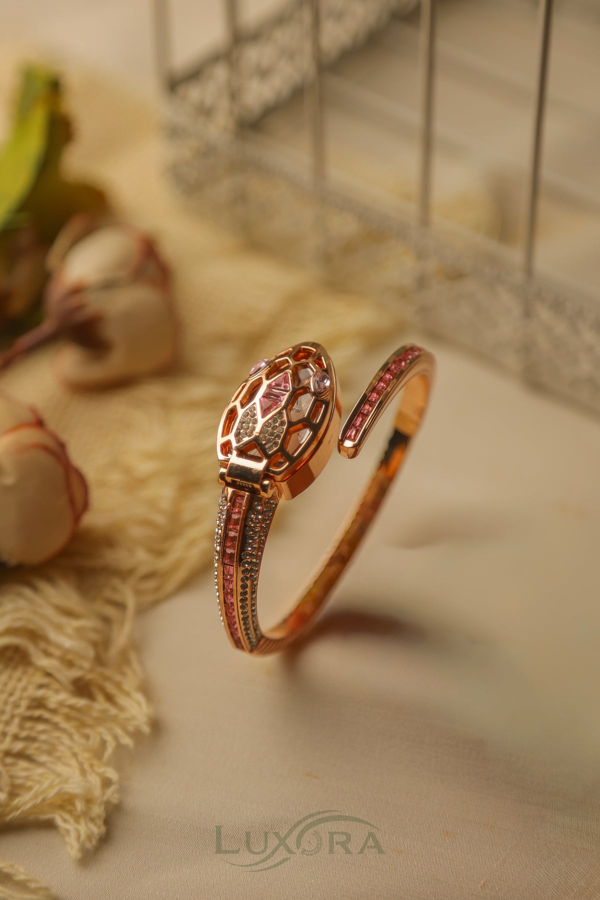 Lx Snake Rose Bracelet Watch